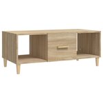 vidaXL Table basse chêne sonoma 102x50x40 cm bois d'ingénierie