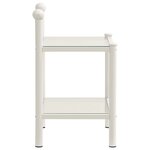 vidaXL Table de chevet Blanc/transparent 45x34 5x60 5cm Métal et verre