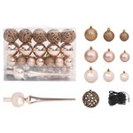 vidaXL Arbre de Noël artificiel pré-éclairé et boules doré 180 cm PET