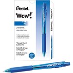 Stylo à bille rétractable wow bk440 bleu x 12 pentel