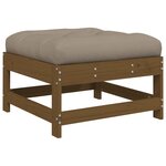 vidaXL Salon de jardin 8 Pièces avec coussins marron miel bois massif
