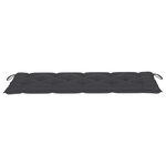 vidaXL Banc de jardin 3 places avec coussin 150 cm Gris Eucalyptus