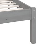 vidaXL Cadre de lit Gris Bois de pin massif 100x200 cm