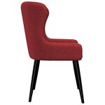 vidaXL Chaises à manger lot de 4 bordeaux tissu