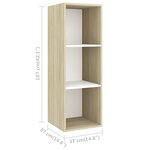 vidaXL Ensemble de meuble TV 2 Pièces Blanc et chêne sonoma Aggloméré