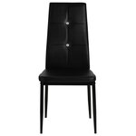 vidaXL Chaises à manger lot de 6 noir similicuir