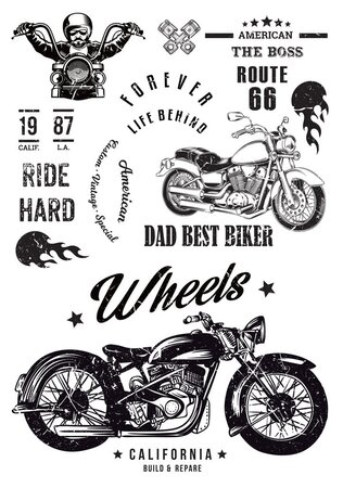 Transfert Thermocollant Biker Noir A4