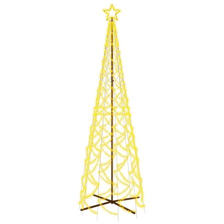 vidaXL Arbre de Noël cône Blanc chaud 500 LED 100x300 cm