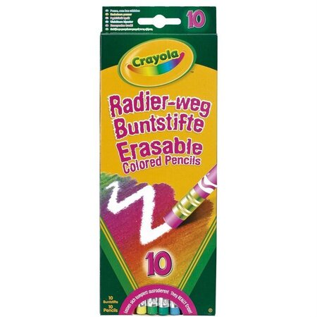 10 crayons de couleur effaçables