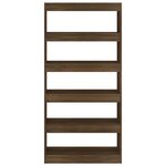 vidaXL Bibliothèque/Séparateur de pièce Chêne marron 80x30x166 cm