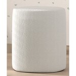 Moon Pouf Boucle- en Blanc