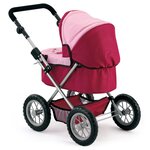 Bayer poussette pour poupée trendy gris et rouge 13014aa