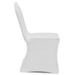 vidaXL Housses élastiques de chaise Blanc 18 Pièces