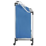 vidaXL Trieuse à linge avec 4 sacs Bleu Acier