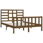 vidaXL Cadre de lit Marron miel Bois de pin massif 160x200 cm
