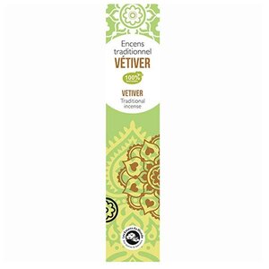 Encens indien Vétiver 100 bâtonnets de 45 min