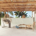 vidaXL Auvent latéral rétractable de patio 140x500 cm Crème