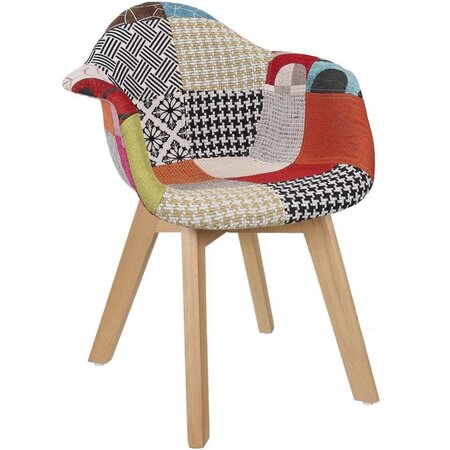 Fauteuil scandinave pour enfants patchwork