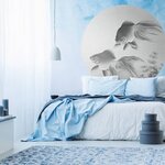 WallArt Papier peint cercle Two Goldfish 142 5 cm
