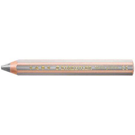 Crayon de couleur hexagonal noris junior  argent staedtler