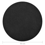 vidaXL Gazon artificiel avec picots Dia.95 cm Anthracite Rond