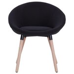 vidaXL Chaises à manger lot de 2 noir tissu