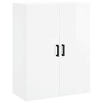 vidaXL Buffet haut Blanc brillant 69 5x34x180 cm Bois d'ingénierie