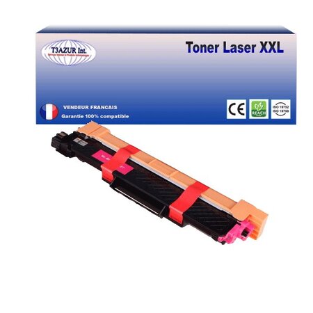 Toner compatible avec Brother TN247 pour Brother MFC-L3710CW, L3730CDN, L3740CDN, L3750CDW, L3770CDW Magenta - 2 300 pages - T3AZUR