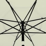 vidaXL Parasol à 3 niveaux avec mât en aluminium Sable 3 5 m