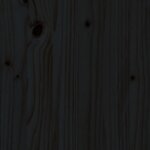 vidaXL Cadre de lit et tête de lit noir 100x200 cm bois massif