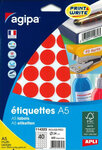 400 Étiquettes Rouge Ø 24