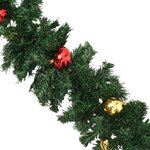 vidaXL Guirlande de Noël décorée avec boules 20 m