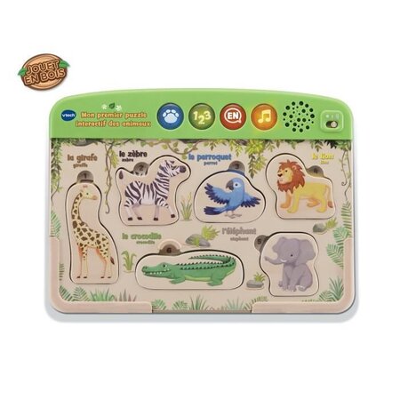 Vtech baby mon premier puzzle interactif des animaux - jouet bois fsc