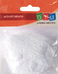 Ruban dentelle fleur Blanc 15 mm