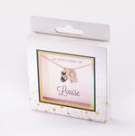 Collier prénom louise avec pendentif chat
