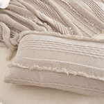 Coussin en coton tricoté blanc dune 30 x 50 cm