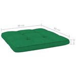 vidaXL Coussins de palette 2 Pièces vert tissu
