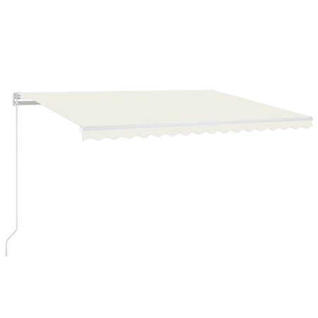 vidaXL Auvent manuel rétractable avec LED 400x350 cm Crème