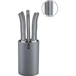 Lou laguiole kit de couteaux à steak avec bloc jet 6 pièces gris ciel