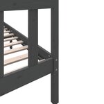 vidaXL Cadre de lit Gris Bois de pin massif 160x200 cm