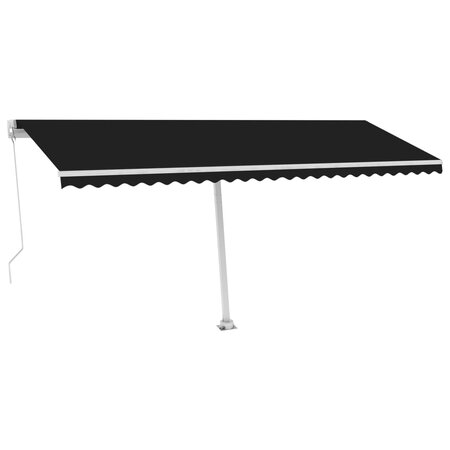 vidaXL Auvent manuel rétractable sur pied 500x350 cm Anthracite