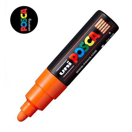 Marqueur posca pc-7m orange foncé pointe large conique