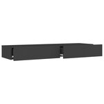 vidaXL Meuble TV avec lumières LED Gris 120x35x15 5 cm