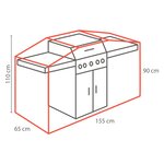 Perel Garden Housse de barbecue d'extérieur 155 cm