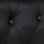 vidaXL Canapé Chesterfield à 3 places cuir synthétique noir