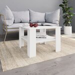 vidaXL Table basse Blanc 60 x 60 x 42 cm Aggloméré