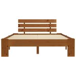 vidaXL Cadre de lit Marron miel Bois de pin massif 140 x 200 cm