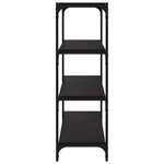 vidaXL Bibliothèque Noir 80x33x100 cm Bois d'ingénierie et acier