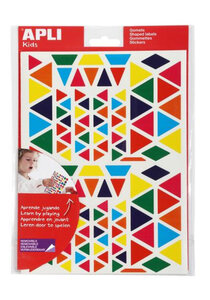 P20 Feuilles 2400 Gommettes Enlevables Triangl Couleurs Assorties