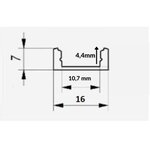Profilé aluminium 2m pour ruban led avec couvercle blanc opaque - silamp